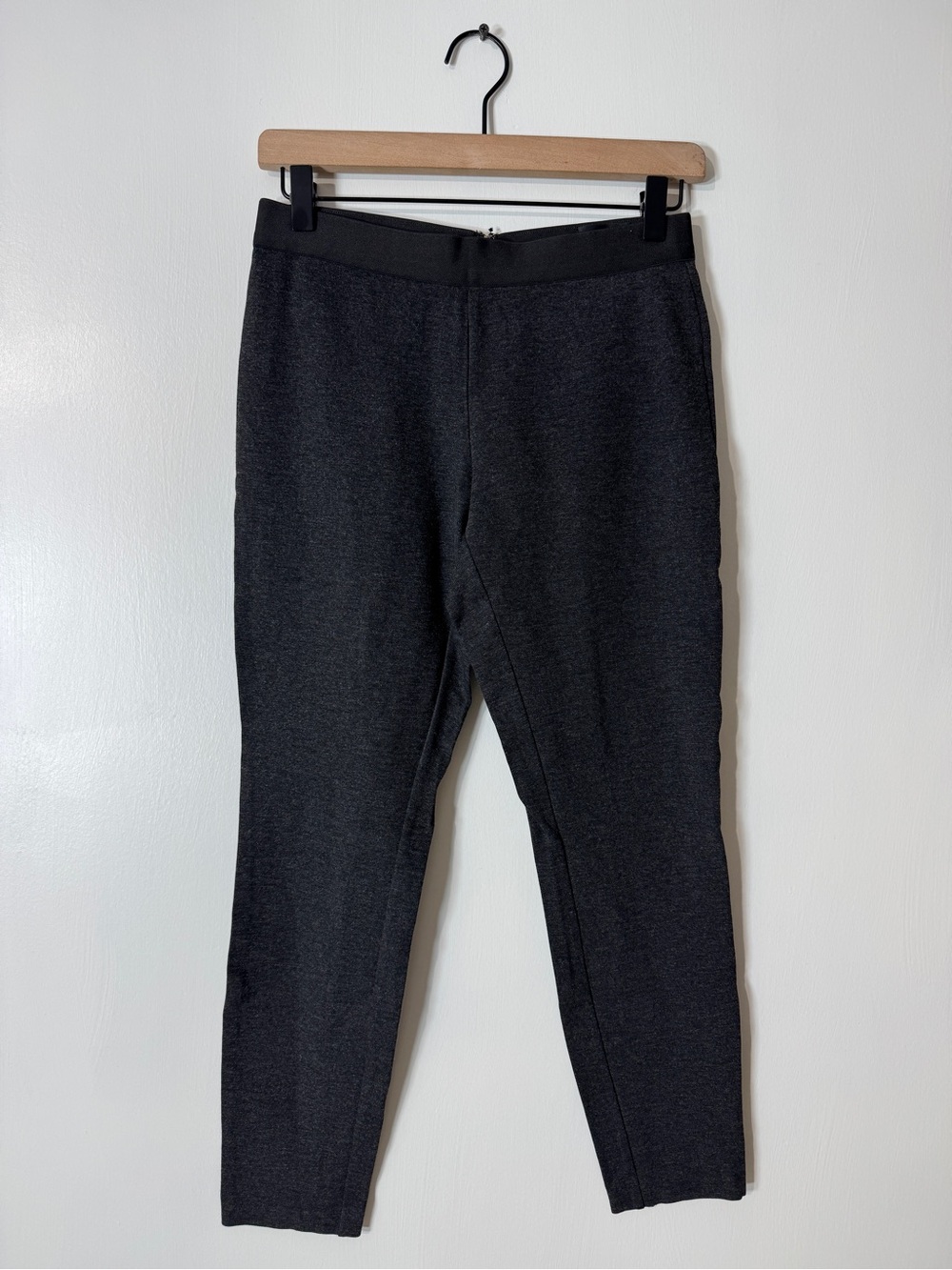 WP79 {J. Crew} "Pixie" Dark Gray Mid Rise Ponte Stretch Skinny Leggings Pants